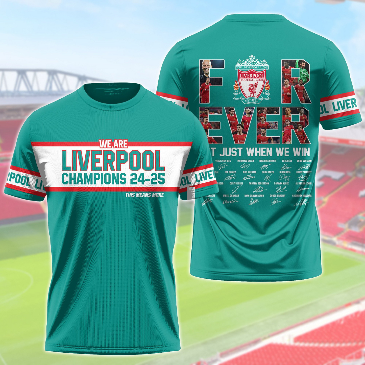 Liverpool FC Champions 3D Tshirt V7 NDD