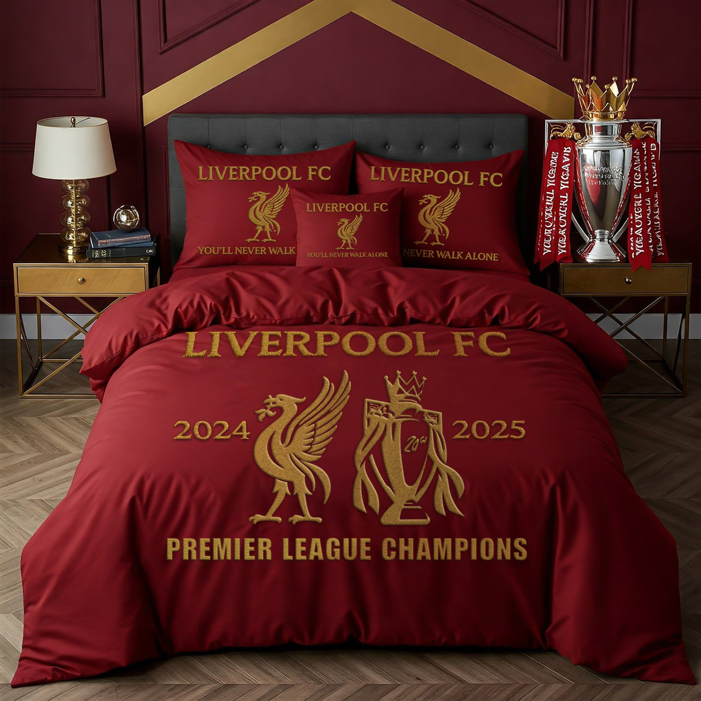 Liverpool FC Champions Premier League 2025 V5 Bedding set DDTNTL