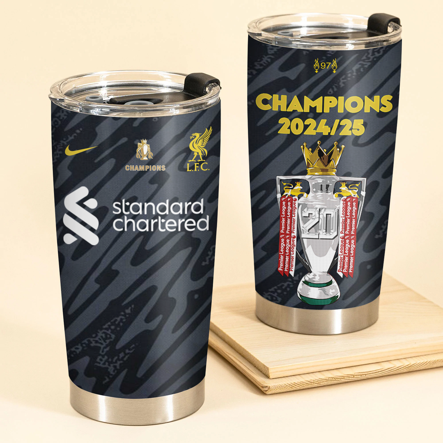 Liverpool FC Champions Premier League 20th 2025 Tumbler V10 DDTTTV