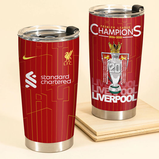 Liverpool FC Champions Premier League 20th 2025 Tumbler V2 DDTTTV