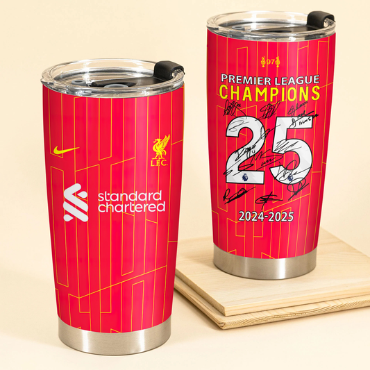 Liverpool FC Champions Premier League 20th 2025 Tumbler V3 DDTTTV