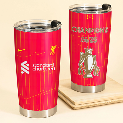 Liverpool FC Champions Premier League 20th 2025 Tumbler V4 DDTTTV