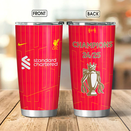 Liverpool FC Champions Premier League 20th 2025 Tumbler V4 DDTTTV