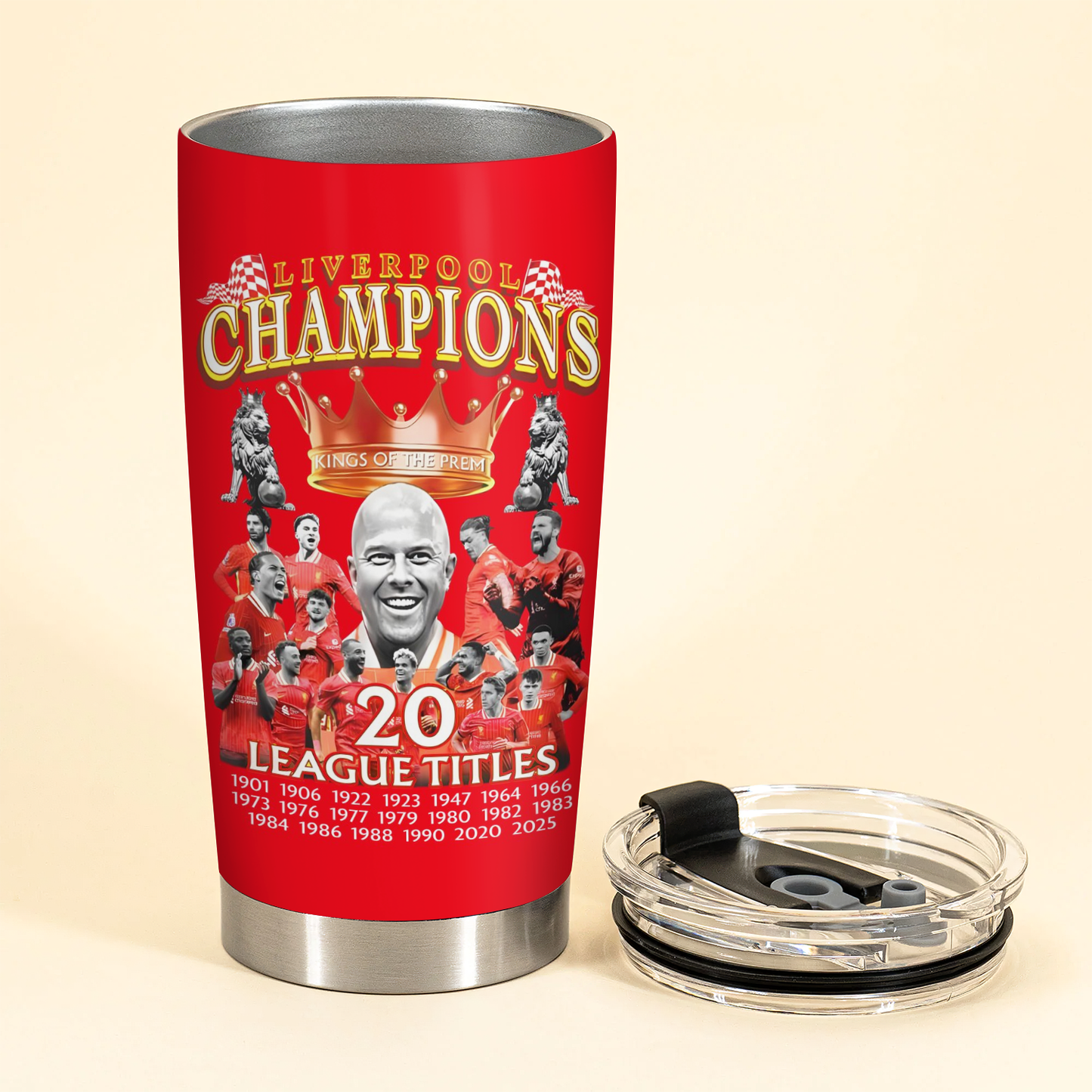 Liverpool FC Champions Premier League 20th 2025 Tumbler V5 DDTTTV