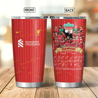 Liverpool FC Champions Premier League 20th 2025 Tumbler V6 DDTTTV