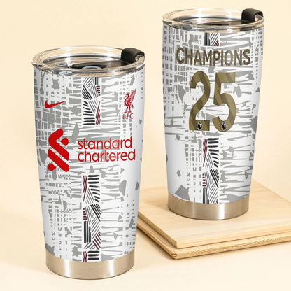 Liverpool FC Champions Premier League 20th 2025 Tumbler V7 DDTTTV