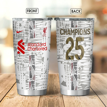Liverpool FC Champions Premier League 20th 2025 Tumbler V7 DDTTTV