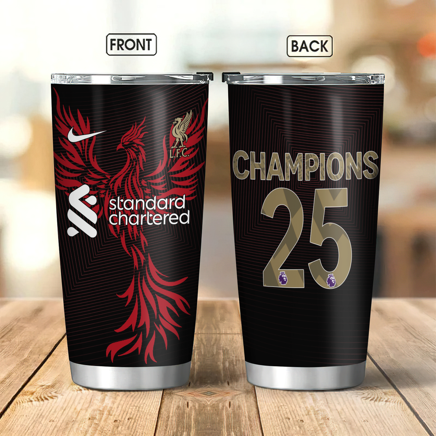 Liverpool FC Champions Premier League 20th 2025 Tumbler V8 DDTTTV