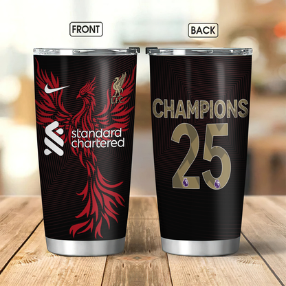 Liverpool FC Champions Premier League 20th 2025 Tumbler V8 DDTTTV