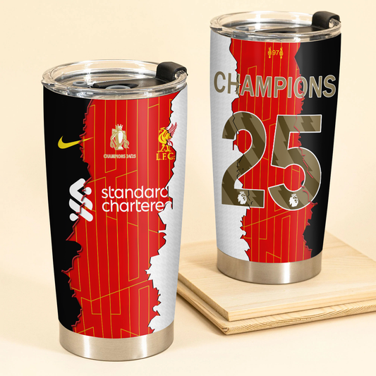 Liverpool FC Champions Premier League 20th 2025 Tumbler V9 DDTTTV