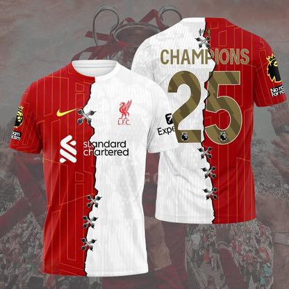 Liverpool FC Champions Premier League 20th 2025 V2 Shirt DDTTTV