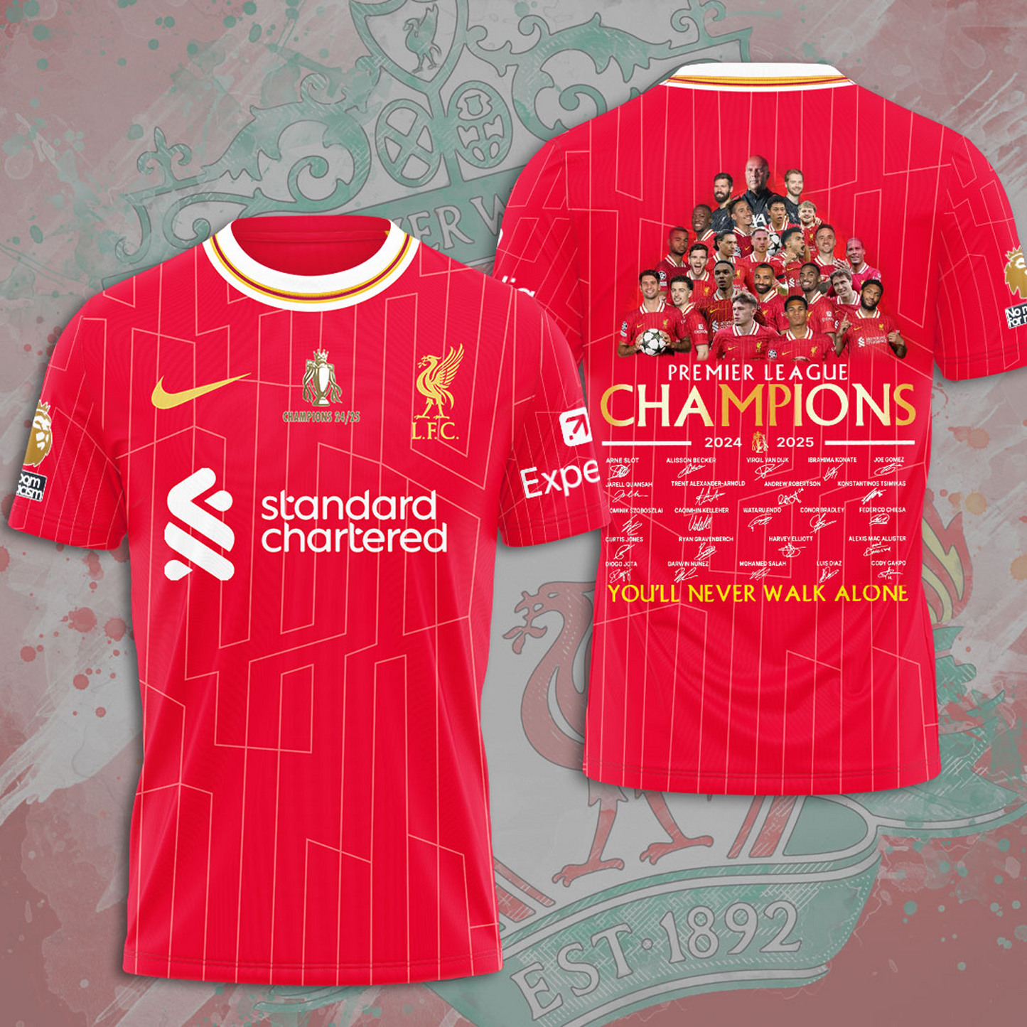 Liverpool FC Champions Premier League 3D Shirt V13 NDD