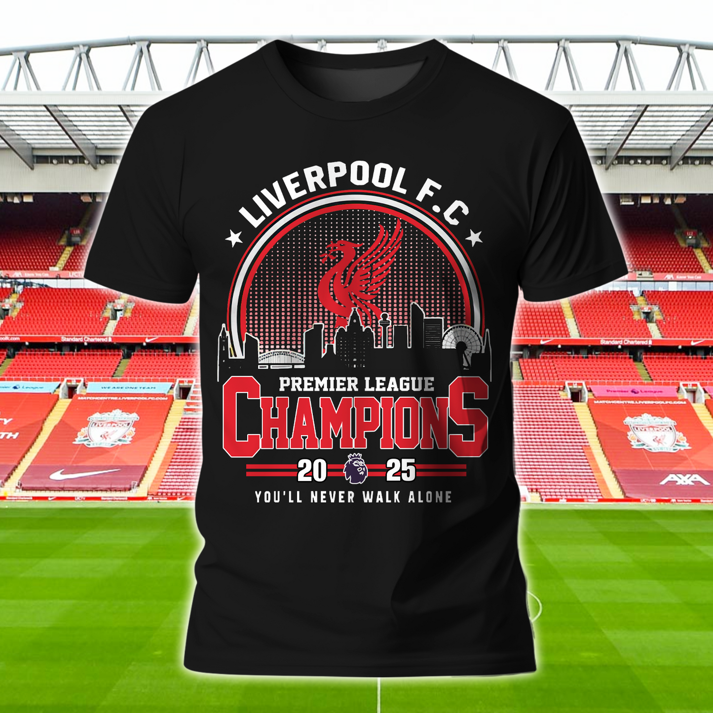 Liverpool FC Premier League Champions 2025 Shirt DDTTTV