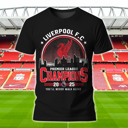 Liverpool FC Premier League Champions 2025 Shirt DDTTTV