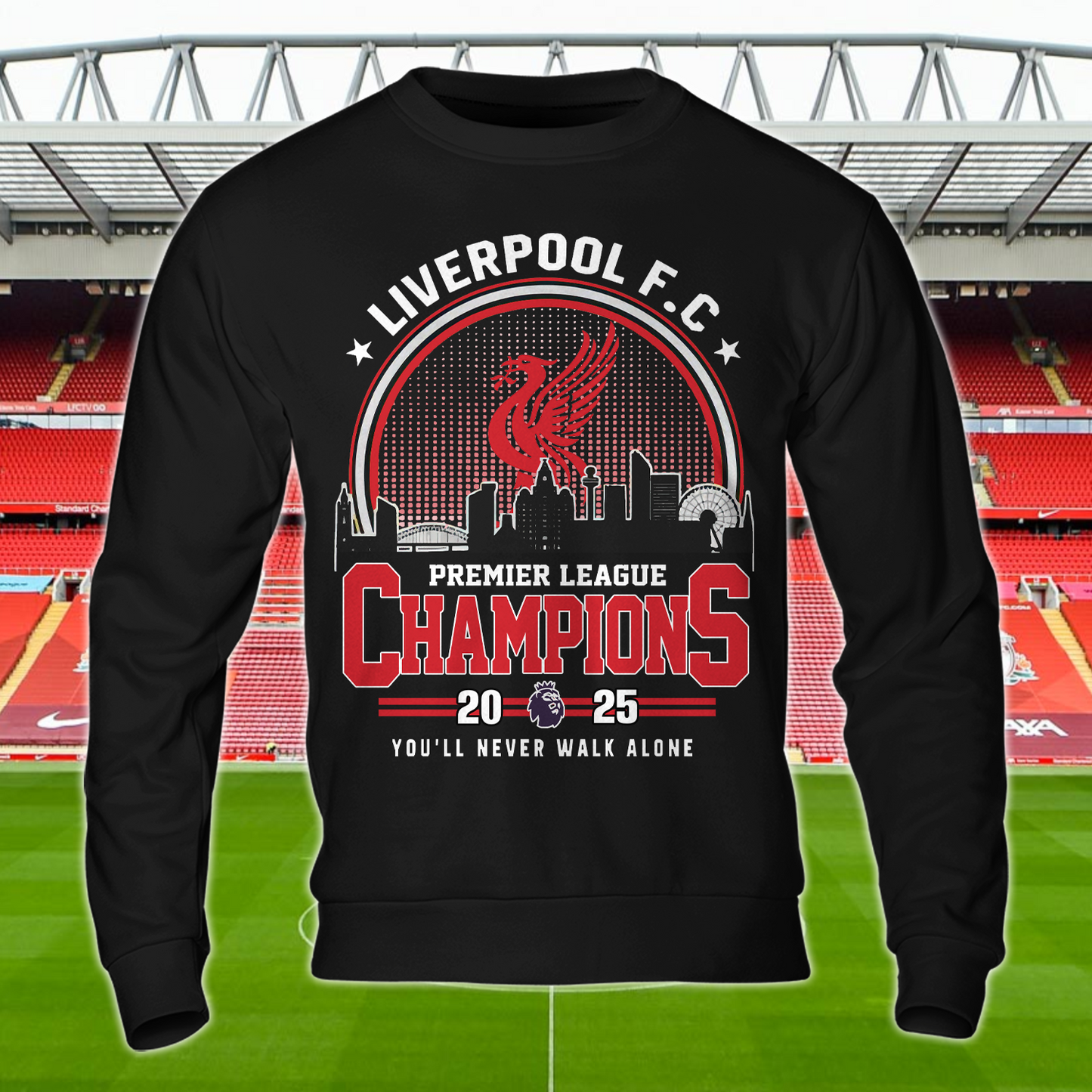 Liverpool FC Premier League Champions 2025 Shirt DDTTTV