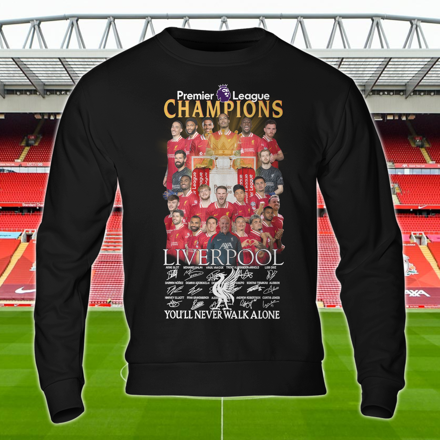 Liverpool FC Premier League Champions 2025 V10 Shirt DDTCTND