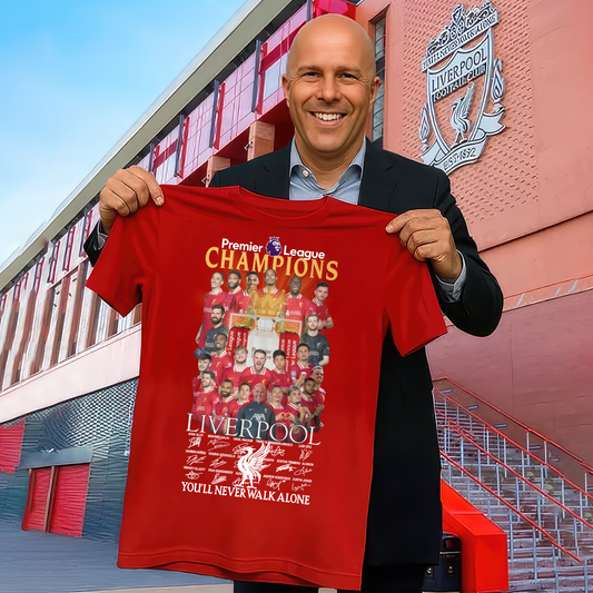 Liverpool FC Premier League Champions 2025 V10 Shirt DDTCTND