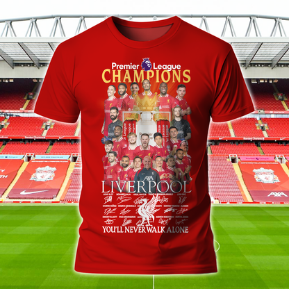 Liverpool FC Premier League Champions 2025 V10 Shirt DDTCTND