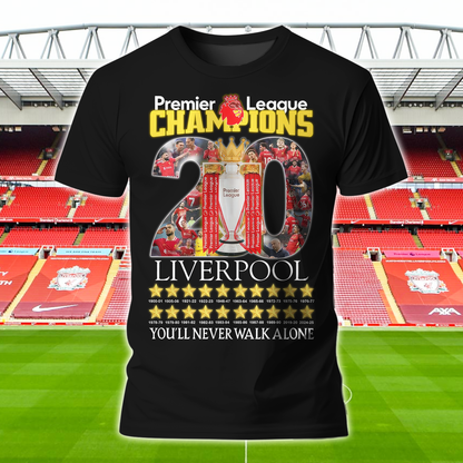 Liverpool FC Premier League Champions 2025 V11 Shirt DDTCTND