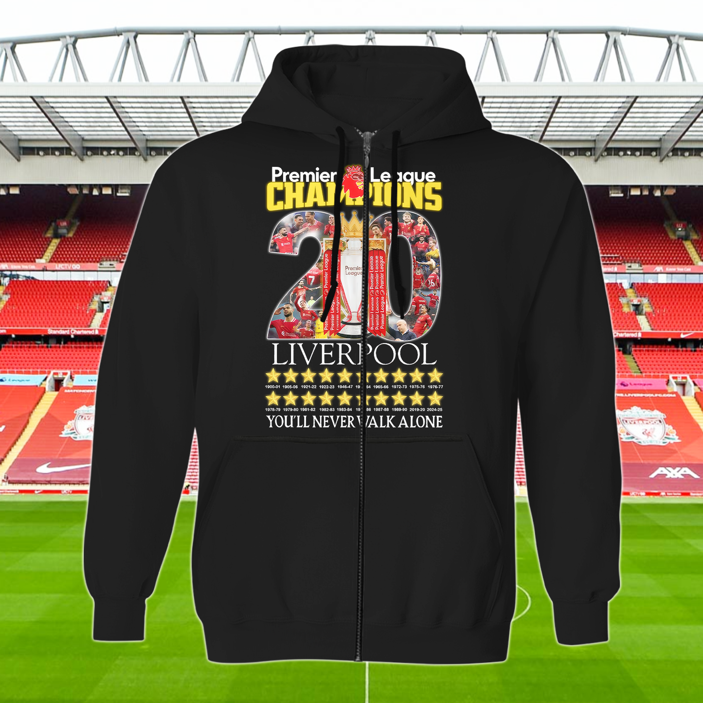 Liverpool FC Premier League Champions 2025 V11 Shirt DDTCTND