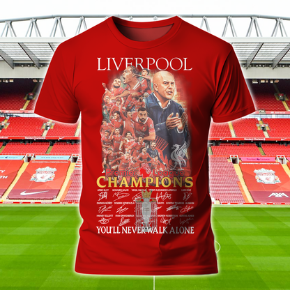 Liverpool FC Premier League Champions 2025 V12 Shirt DDTCTND
