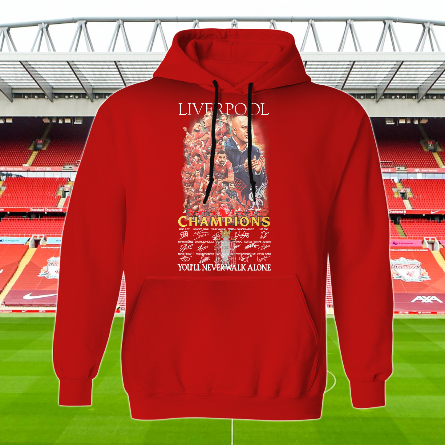 Liverpool FC Premier League Champions 2025 V12 Shirt DDTCTND