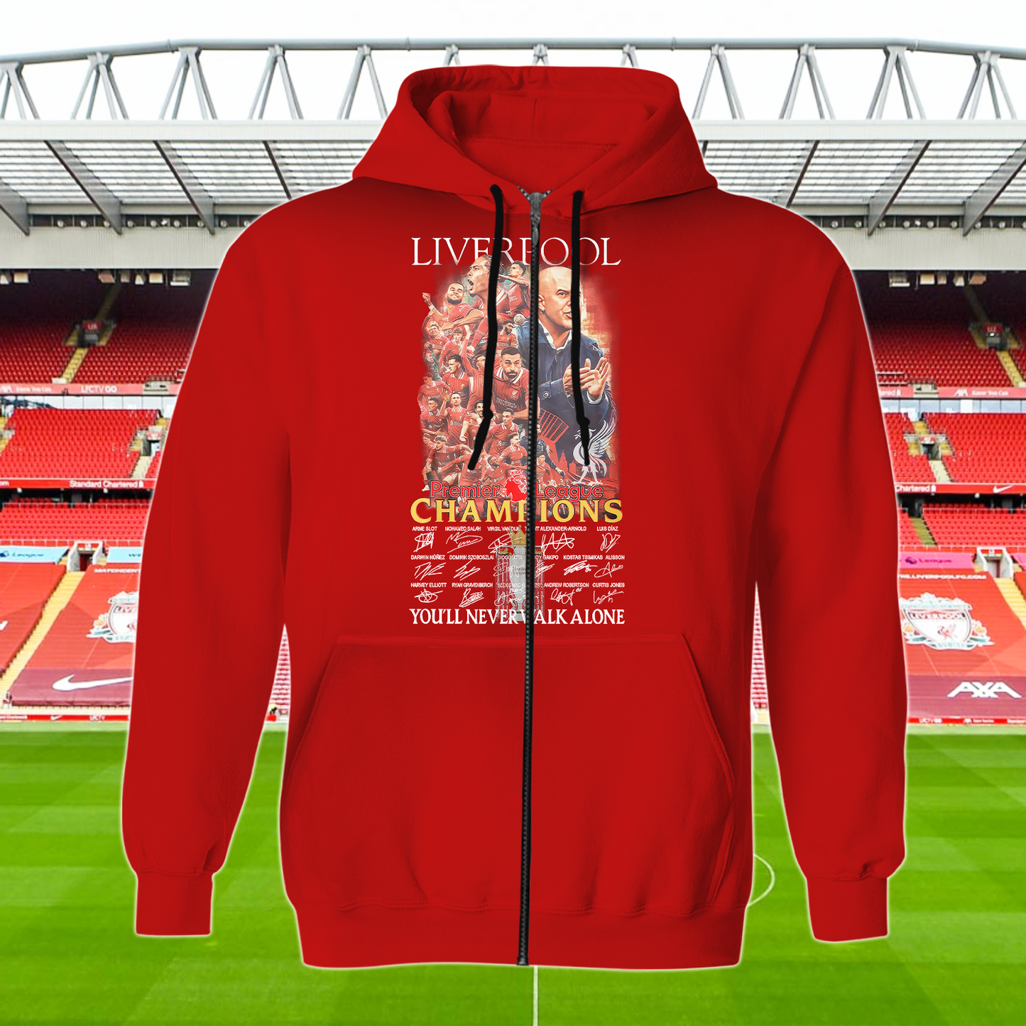Liverpool FC Premier League Champions 2025 V12 Shirt DDTCTND