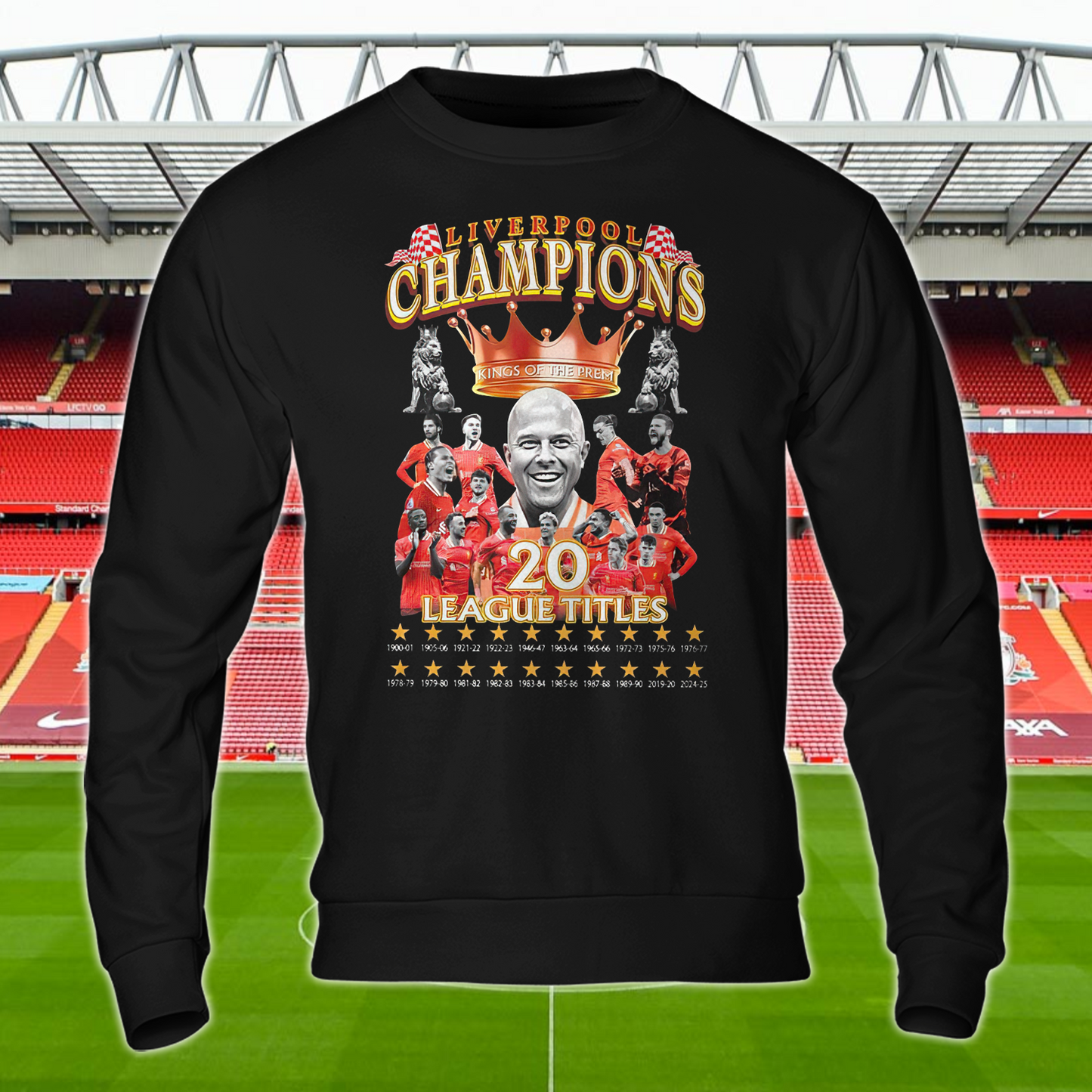 Liverpool FC Premier League Champions 2025 V13 Shirt DDTTTV