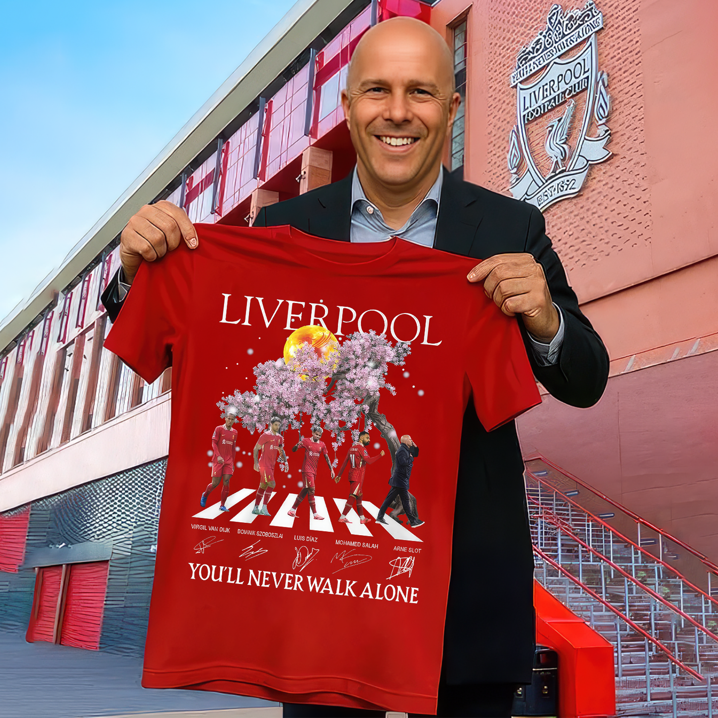 Liverpool FC Premier League Champions 2025 V16 Shirt DDTCTND