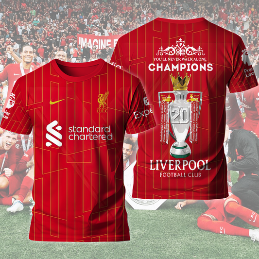 Liverpool FC Premier League Champions 2025 V17 Shirt DDTCTND