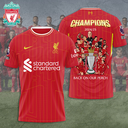 Liverpool FC Premier League Champions 2025 V18 Shirt DDTCTND