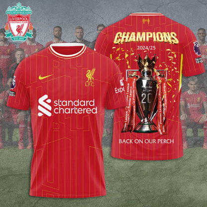 Liverpool FC Premier League Champions 2025 V19 Shirt DDTCTND