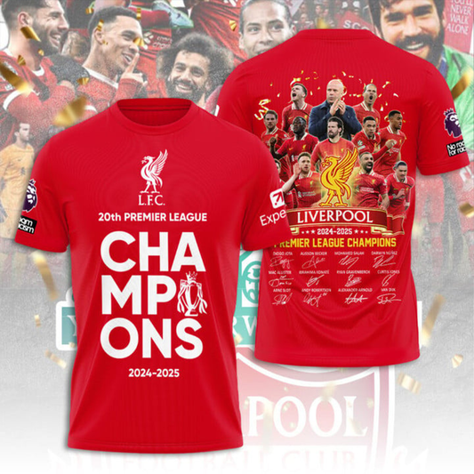 Liverpool FC Premier League Champions 2025 V21 Shirt DDTCTND