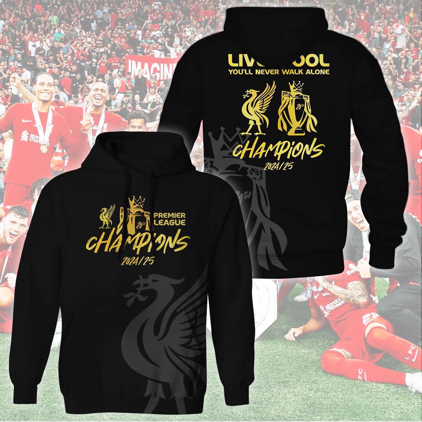 Liverpool FC Premier League Champions 2025 V22 Shirt DDTCTND