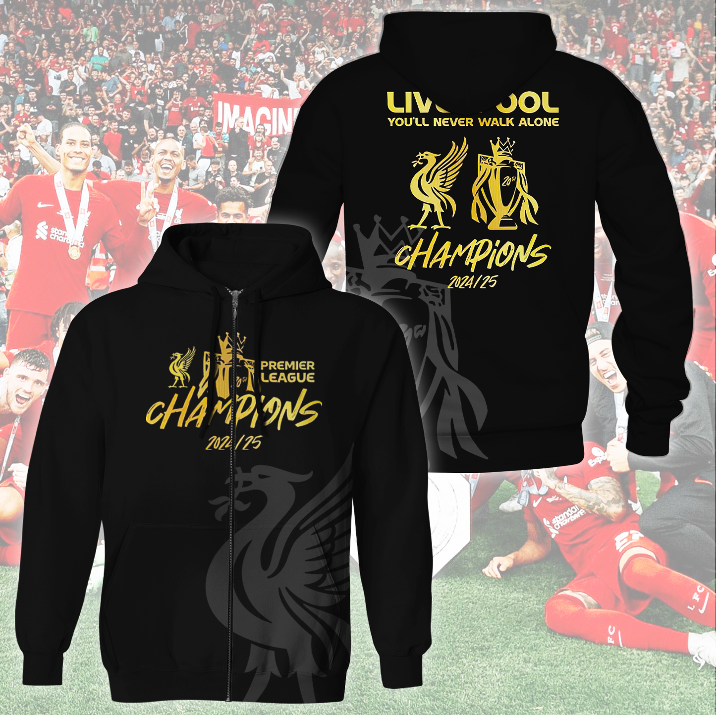 Liverpool FC Premier League Champions 2025 V22 Shirt DDTCTND