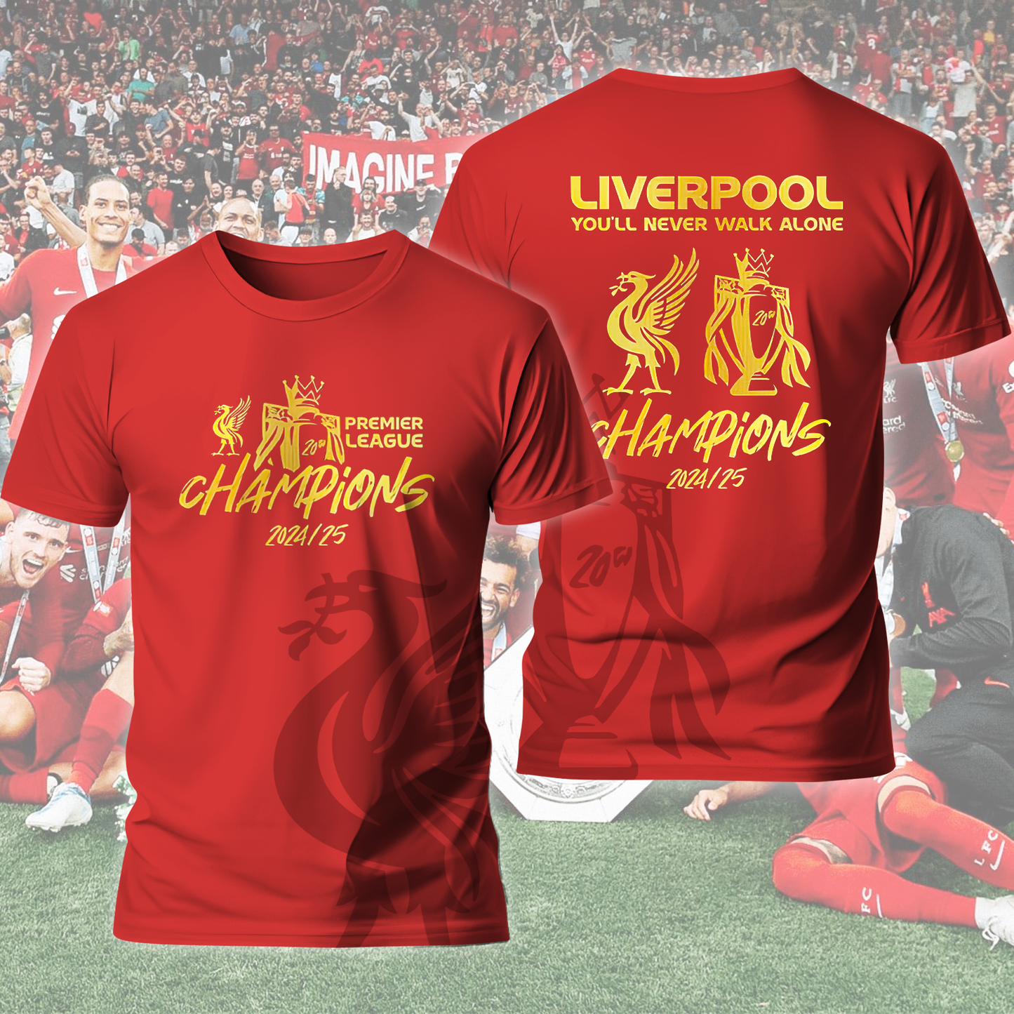 Liverpool FC Premier League Champions 2025 V22 Shirt DDTCTND
