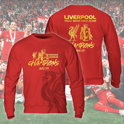Liverpool FC Premier League Champions 2025 V22 Shirt DDTCTND
