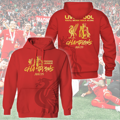 Liverpool FC Premier League Champions 2025 V22 Shirt DDTCTND