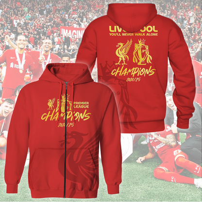 Liverpool FC Premier League Champions 2025 V22 Shirt DDTCTND