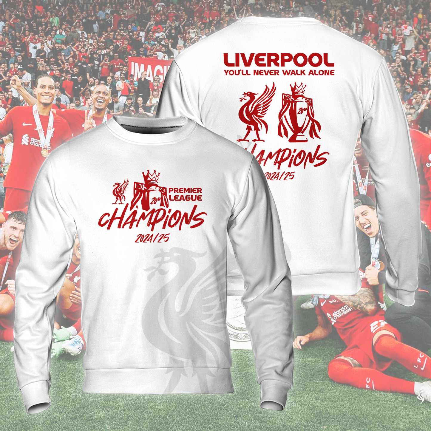 Liverpool FC Premier League Champions 2025 V22 Shirt DDTCTND