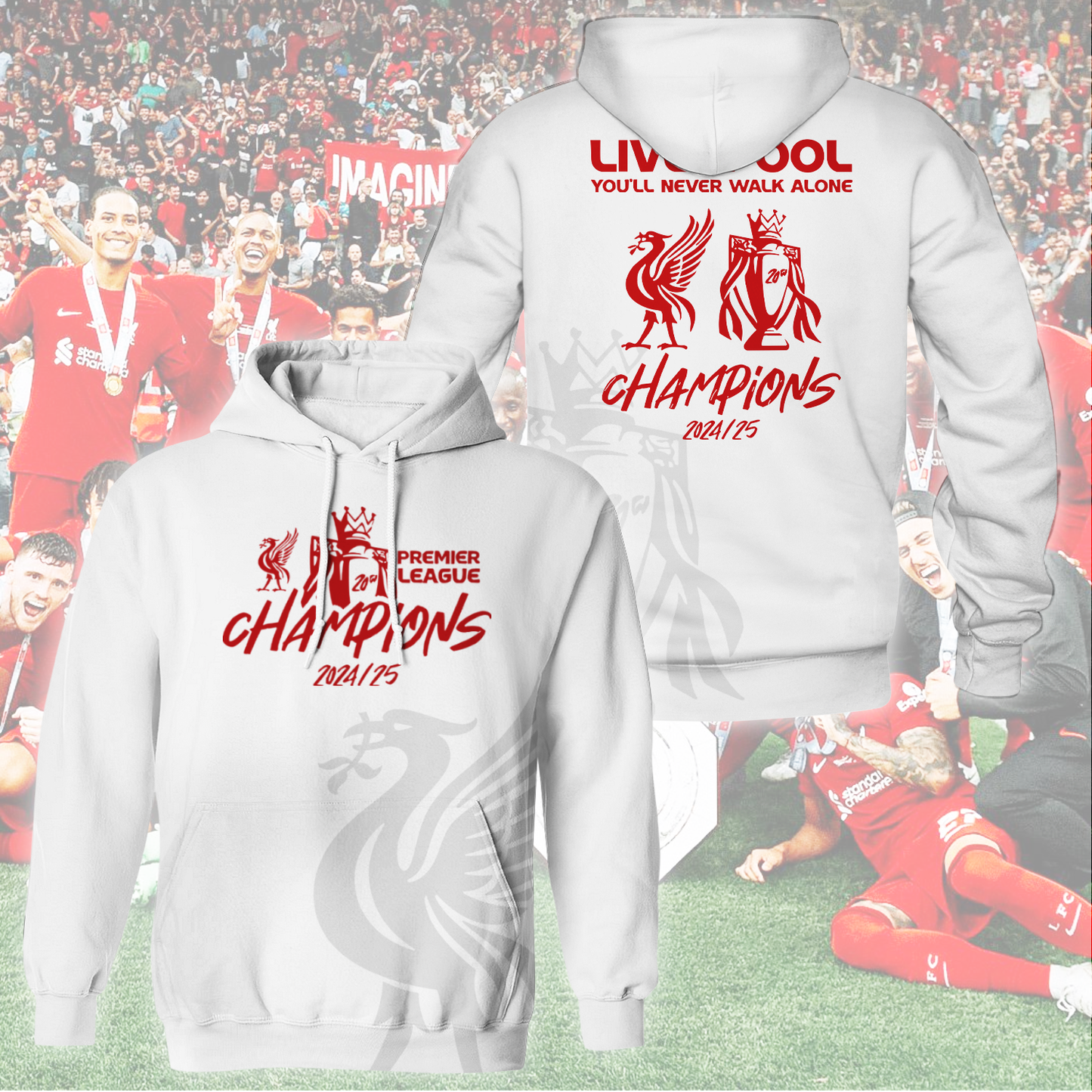 Liverpool FC Premier League Champions 2025 V22 Shirt DDTCTND