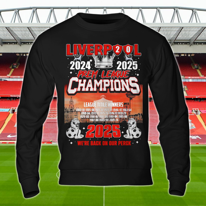 Liverpool FC Premier League Champions 2025 V2 Shirt DDTCTND