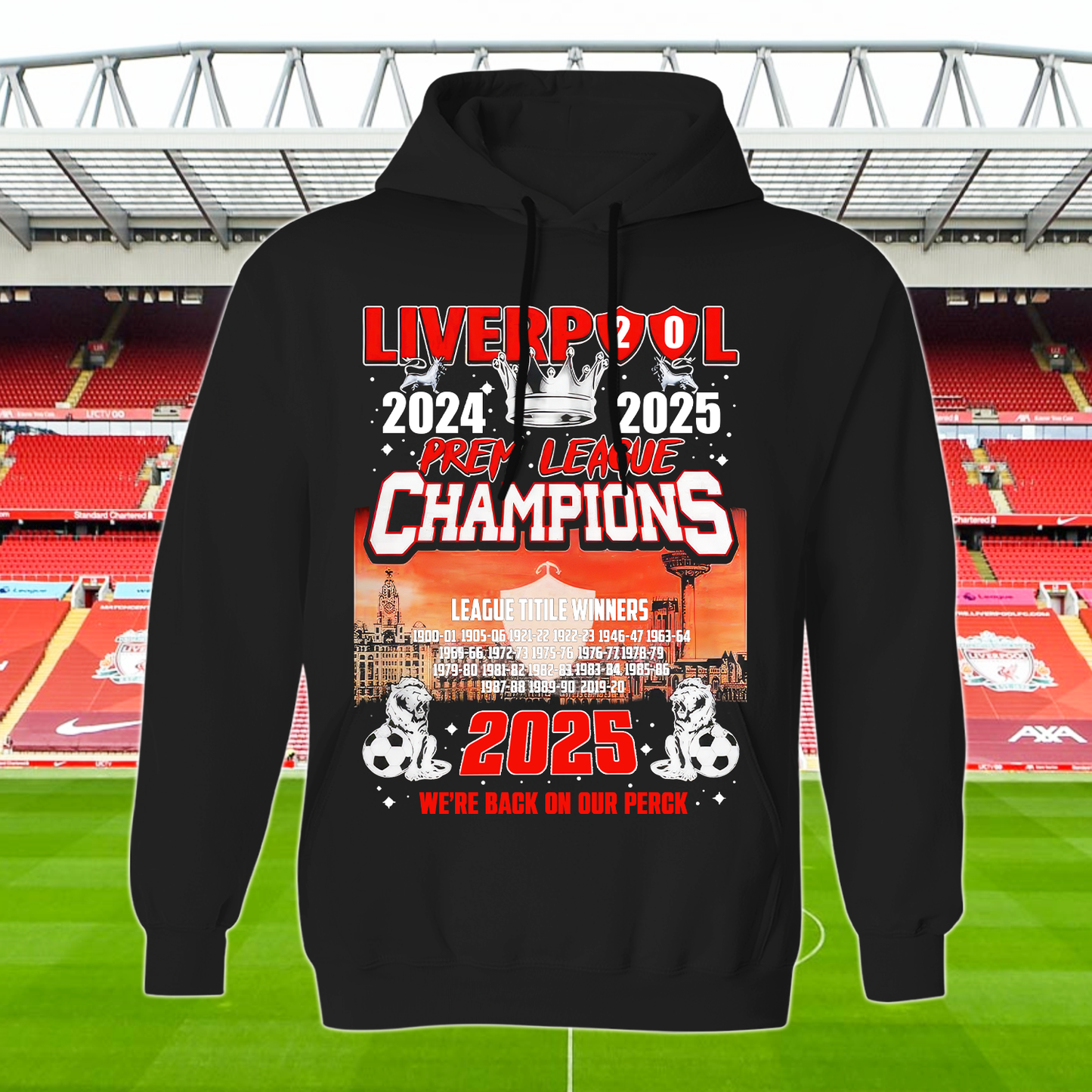 Liverpool FC Premier League Champions 2025 V2 Shirt DDTCTND