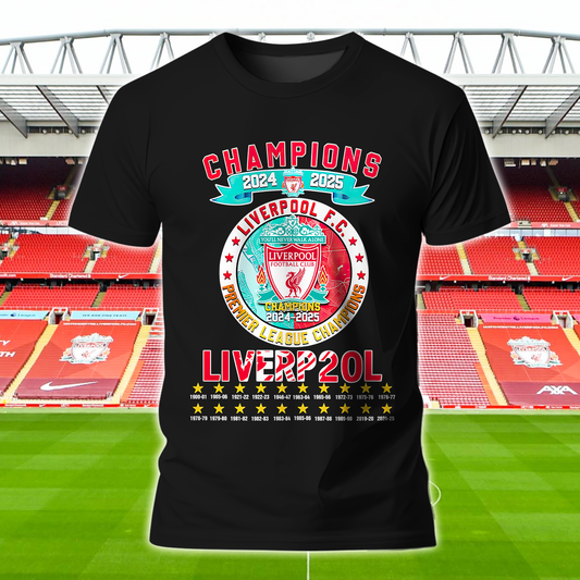 Liverpool FC Premier League Champions 2025 V4 Shirt DDTCTND