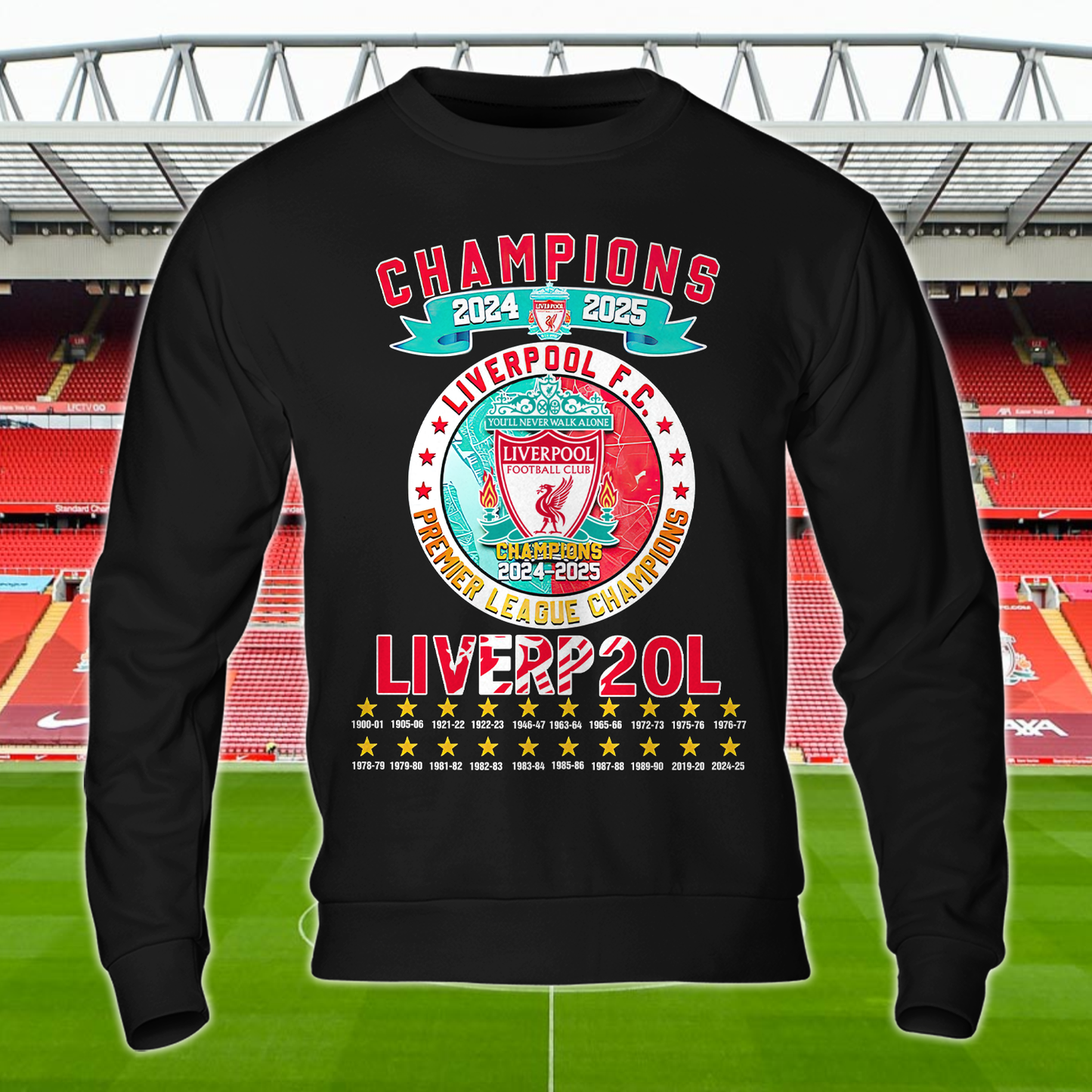 Liverpool FC Premier League Champions 2025 V4 Shirt DDTCTND
