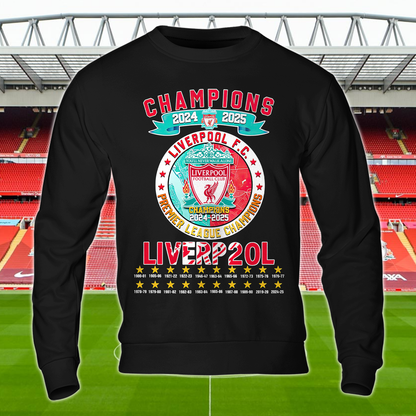 Liverpool FC Premier League Champions 2025 V4 Shirt DDTCTND