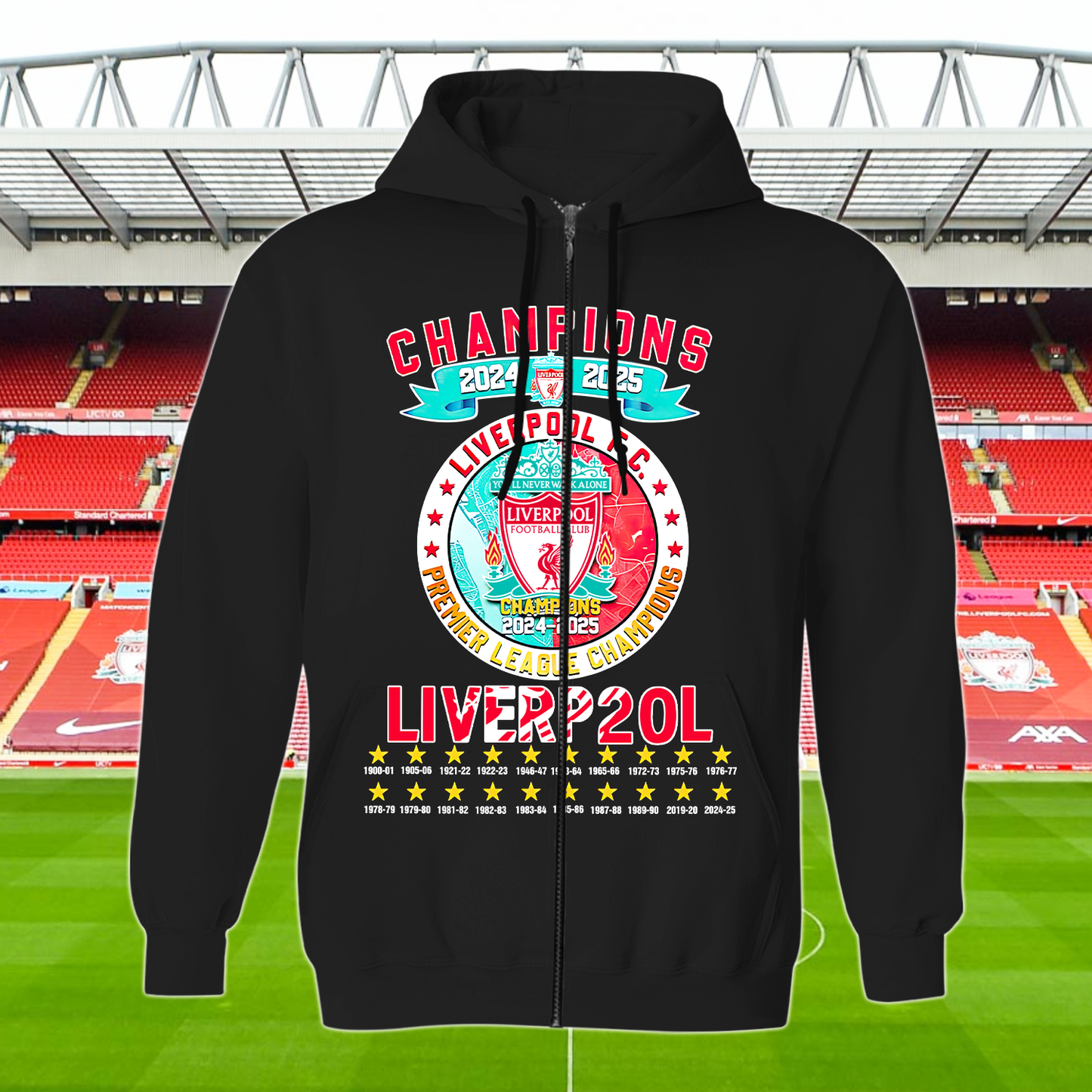 Liverpool FC Premier League Champions 2025 V4 Shirt DDTCTND