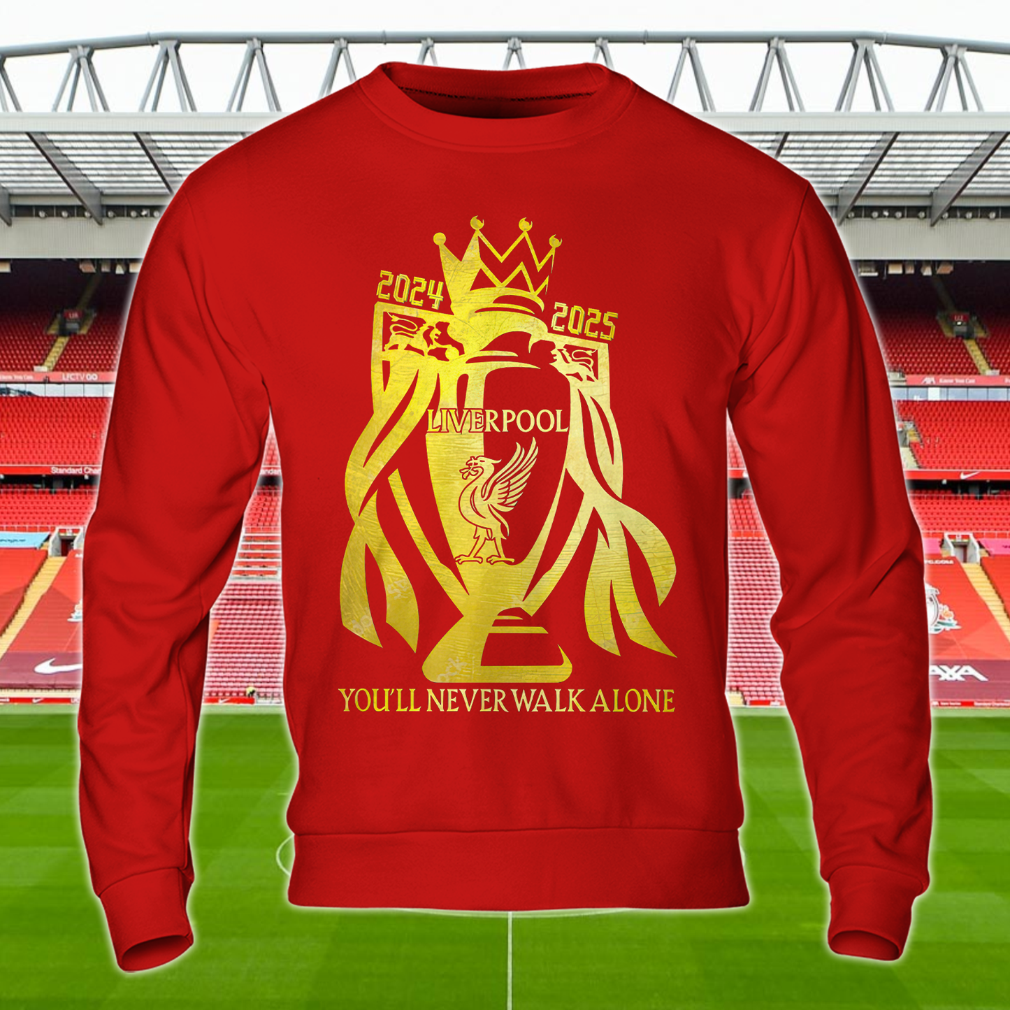 Liverpool FC Premier League Champions 2025 V7 Shirt DDTCTND