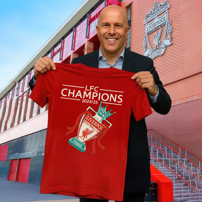 Liverpool FC Premier League Champions 2025 V8 Shirt DDTTTV