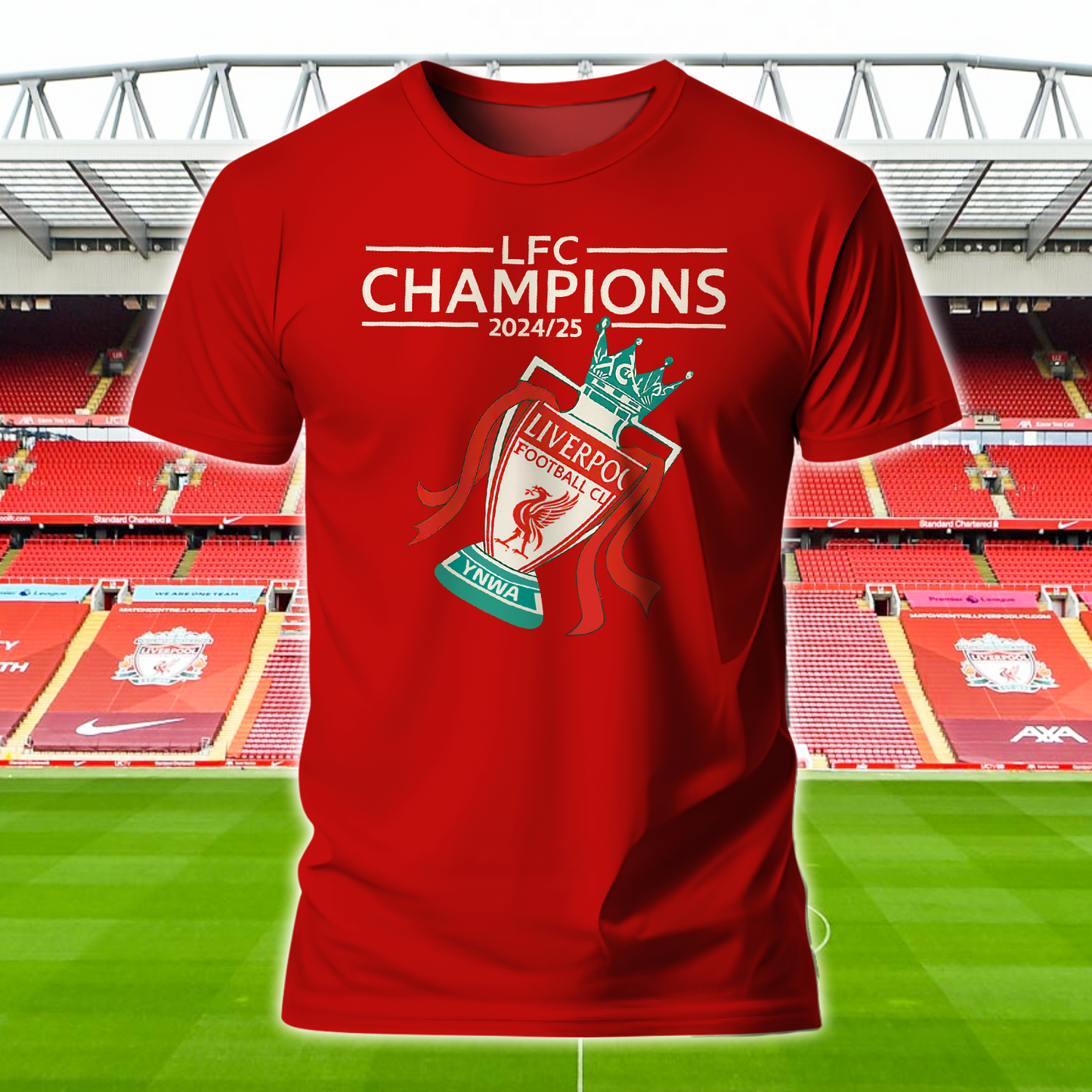 Liverpool FC Premier League Champions 2025 V8 Shirt DDTTTV